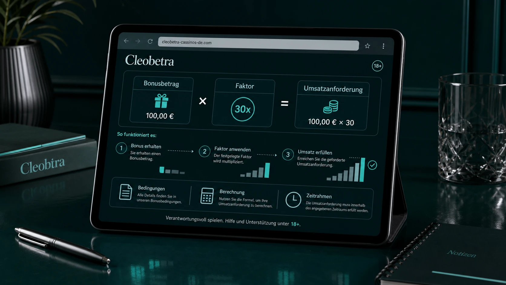 Umsatzanforderung beim Cleobetra Casino Bonus